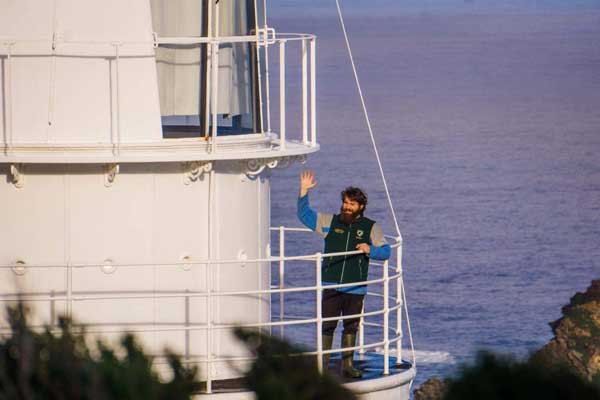 Grant on the lighthouse