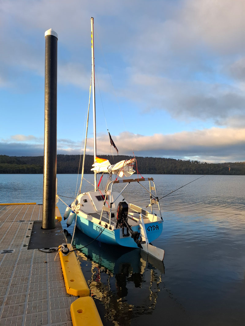 GYDA at the Bradys Lake campsite pontoon